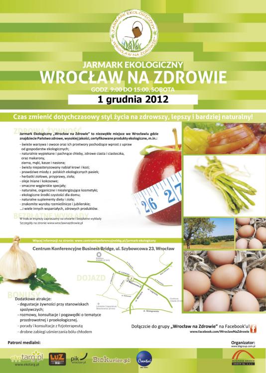 Świąteczny jarmark ekologiczny Wrocław na zdrowie